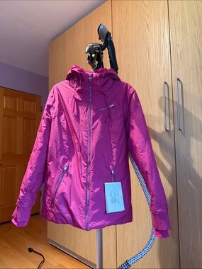 Spyder Magenta Hooded Ski Jacket